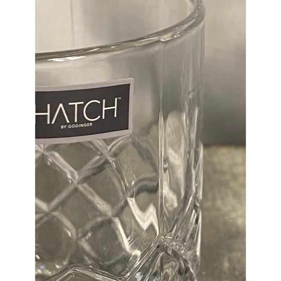 set 3 Shannon Hatch Collection by Godinger Crystal Double Old Fashioned Glasses - Picture 11 of 16